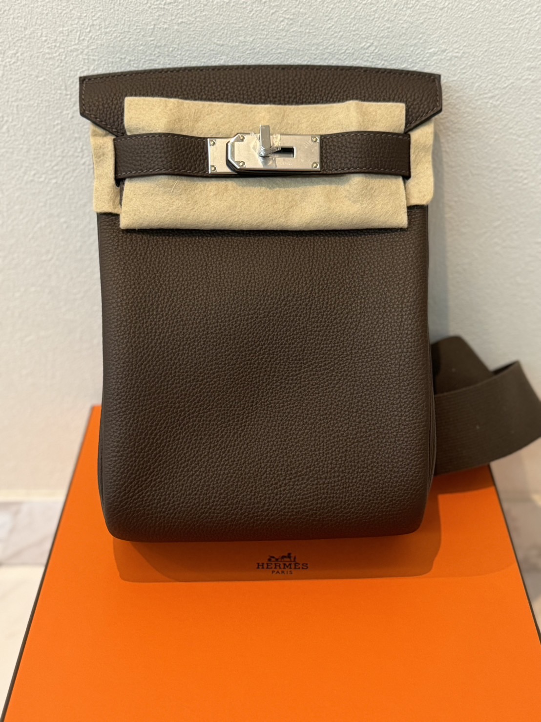 HERMÈS アッカドPM トゴ ブラウン シルバー金具